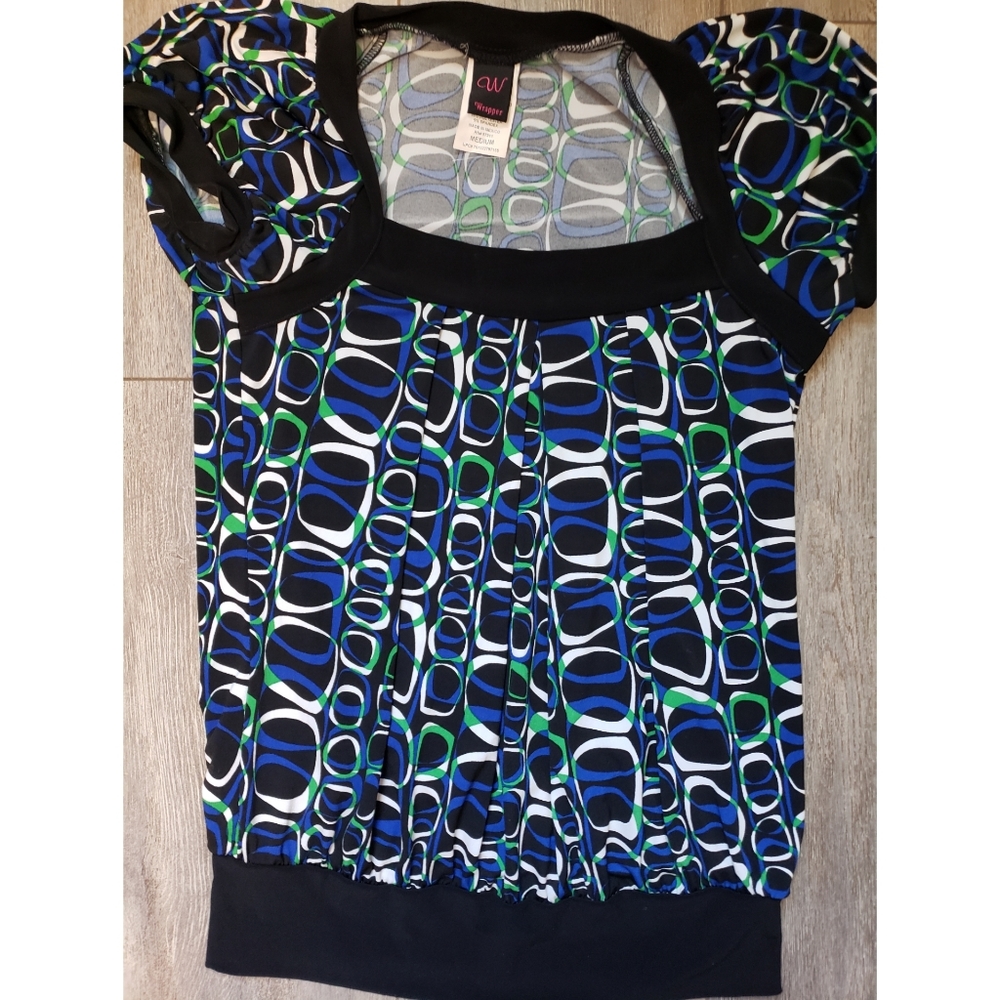 Wrapper Abstract Print Blouse - image 1